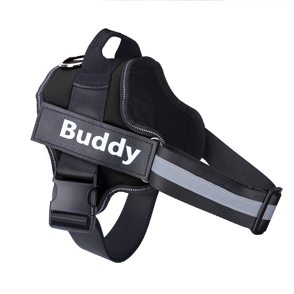 Personalized Dog Harness NO PULL Reflective Breathable Adjustable Pet Harness Vest For Small Large Dog Custom Patch Pet Supplies-3