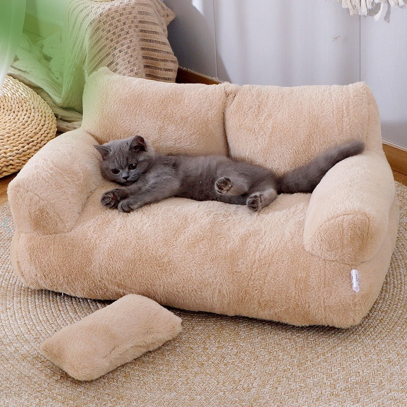 Luxury Cat Bed Sofa Winter Warm Cat Nest Pet Bed For Small Medium Dogs Cats Comfortable Plush Puppy Bed Pet Supplies-6