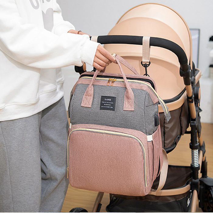 New Mummy Baby Crib Backpack Large Capacity Out Milk Insulated Bag Women-7