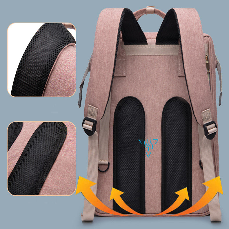 New Mummy Baby Crib Backpack Large Capacity Out Milk Insulated Bag Women-3