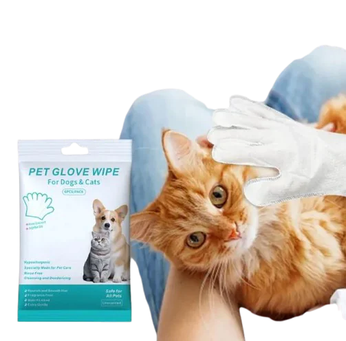Pet Cleaning Gloves & Wipes-12